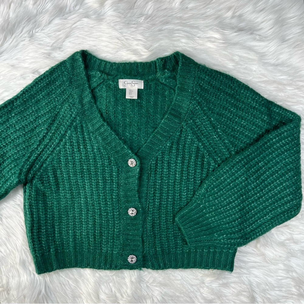 Jessica‎ Simpson Wool Blend Crop Cardigan Sweater